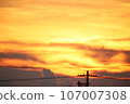 Sky stained in oranges 107007308