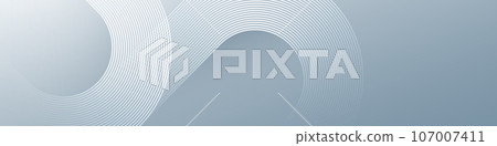 Grey abstract background with shiny white diagonal rounded lines. Elegant geometric lines pattern. Minimal stripes design. Modern futuristic concept. Horizontal banner template. Vector illustration Grey abstract background with shiny white diagonal rounded lines. Elegant geometric lines pattern. Minimal stripes design. Modern futuristic concept. Horizontal banner template. Vector illustration 107007411