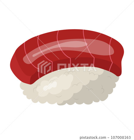 sushi with tuna. vector illustration on a white phoneme sushi with tuna. vector illustration on a white phoneme 107008163