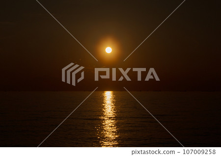 The sunset over Tokyo Bay The sunset over Tokyo Bay 107009258
