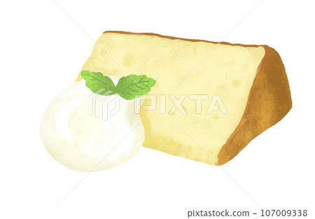 Cake illustration chiffon cake 107009338