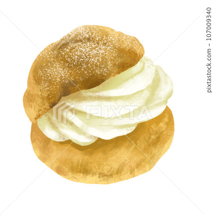 Illustrations of cream puff Illustrations of cream puff 107009340