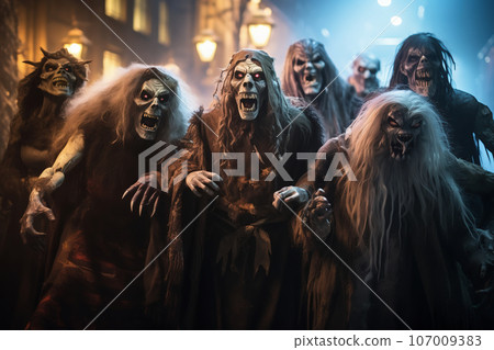 Halloween zombie costume event 107009383