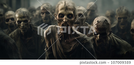 Halloween zombie costume event 107009389