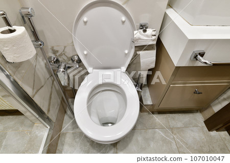 The Toilet in a small bathroom The Toilet in a small bathroom 107010047