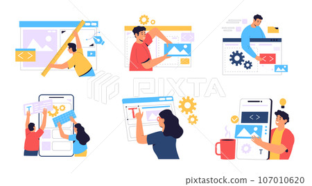 Web development concept, ux design of project Web development concept, ux design of project 107010620
