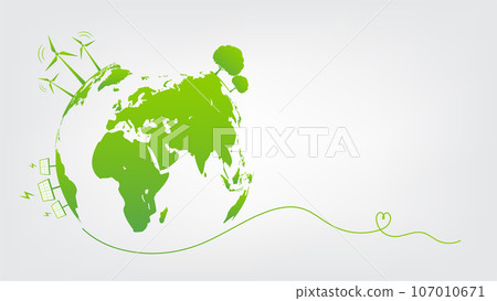 Green Business template and background for World environmenEco friendly, sustainability development 107010671