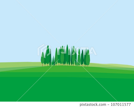 Val d'orcia Tuscany Italy Cypress Summer Val d'orcia Tuscany Italy Cypress Summer 107011577