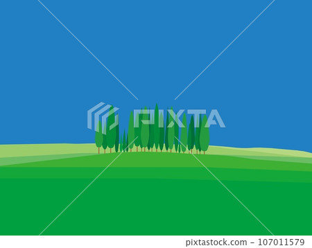 Val d'orcia Tuscany Italy Cypress Summer Val d'orcia Tuscany Italy Cypress Summer 107011579