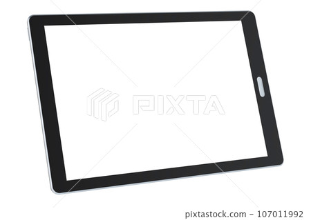 Tablet computer, tablet pc with blank screen, 3D rendering Tablet computer, tablet pc with blank screen, 3D rendering 107011992