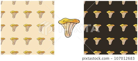 Illustration in hand draw style. Set Seamless pattern and print. Can be used for fabric, packaging, wrapping paper and etc Illustration in hand draw style. Set Seamless pattern and print. Can be used for fabric, packaging, wrapping paper and etc 107012683