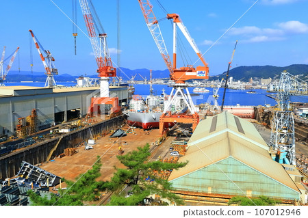 [廣島縣]從歷史之丘看到的（大和號戰艦的建造碼頭） 107012946