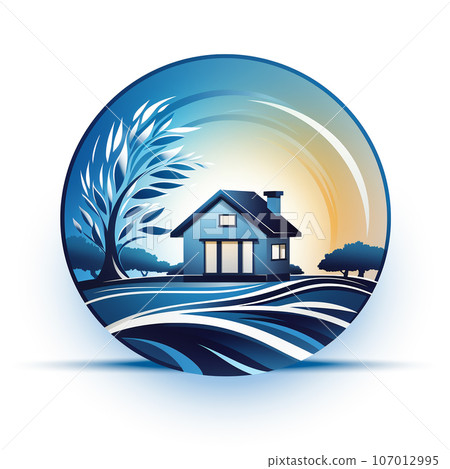 Logo of a real estate agency for the sale and rental of apartments and houses Logo of a real estate agency for the sale and rental of apartments and houses 107012995