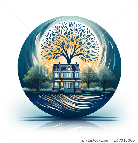 Logo of a real estate agency for the sale and rental of apartments and houses Logo of a real estate agency for the sale and rental of apartments and houses 107013000
