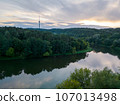 Aerial view of Vingis Park, Neris River and Vilnius TV Tower 107013498