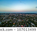 Zverynas district and Vingis park. Vilnius, Lithuania. Development of the old town 107013499