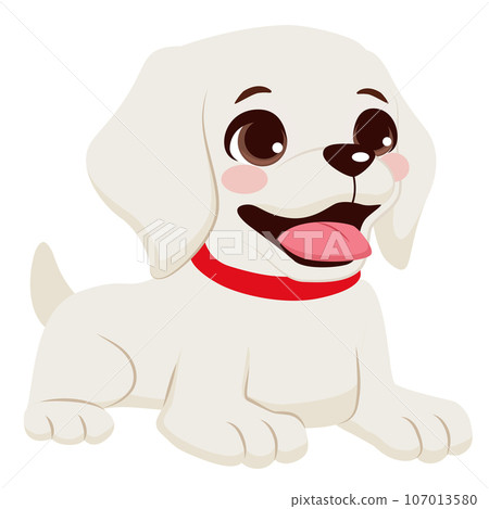 Cute Puppy Dog Lie On Floor 107013580