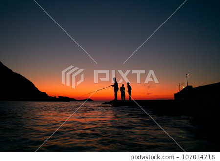 Fisherman at Aburato Port Fisherman at Aburato Port 107014718