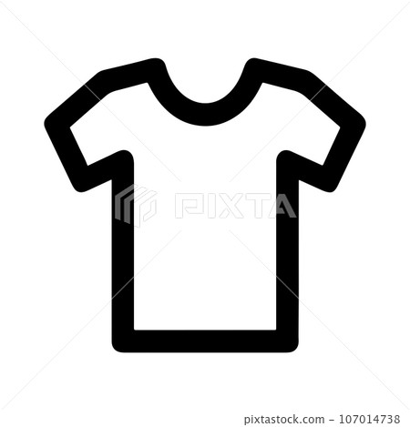 Stylish T-shirt Graphic - The Perfect Wearable Icon. Cool Flat Style T-shirt Icon. 107014738