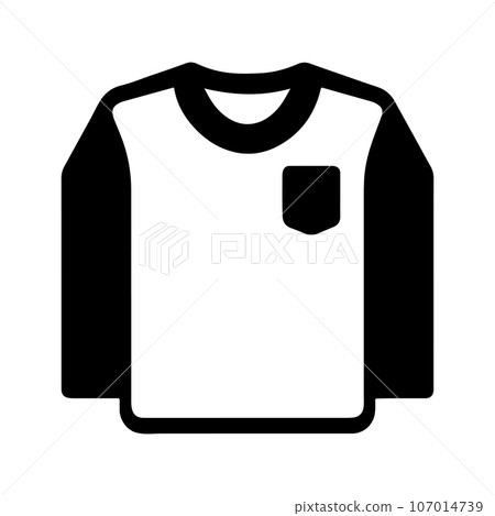 Stylish T-shirt Graphic - The Perfect Wearable Icon. Cool Flat Style T-shirt Icon. 107014739