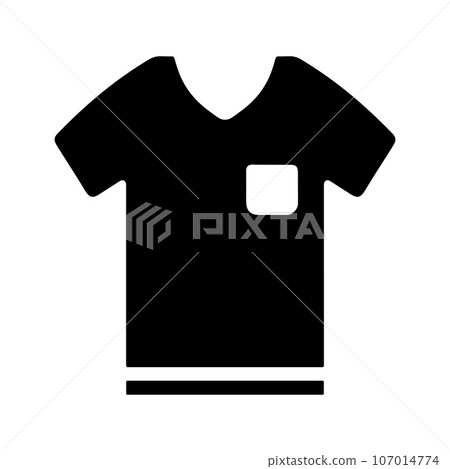Stylish T-shirt Graphic - The Perfect Wearable Icon. Cool Flat Style T-shirt Icon. 107014774