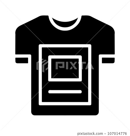 Stylish T-shirt Graphic - The Perfect Wearable Icon. Cool Flat Style T-shirt Icon. 107014776