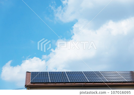 Solar panel installed on the roof Solar panel installed on the roof 107016095