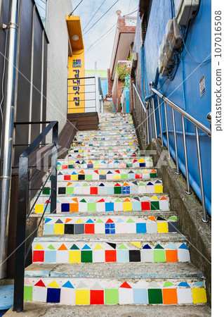 Busan Gamcheon Culture Village staircase walkway 107016508
