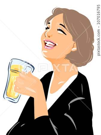 woman having fun drinking 107016795