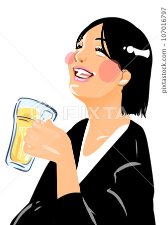 woman having fun drinking 107016797