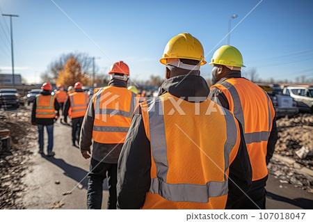 workers working together on the construction site workers working together on the construction site 107018047