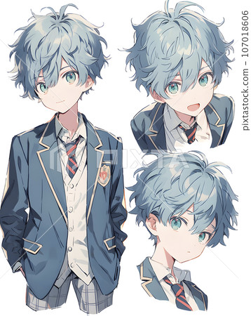 High school boy character sheet deformed illustration (AI generated image) High school boy character sheet deformed illustration (AI generated image) 107018606