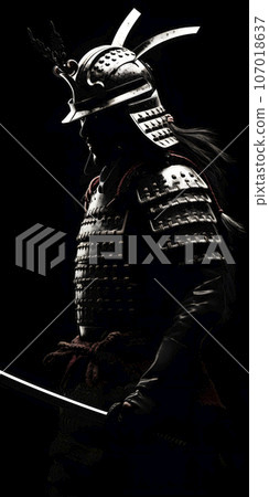 Samurai in armor (AI generated image) 107018637