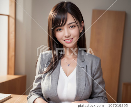 AI 圖像生成 在公司工作的辦公室女士 107019295