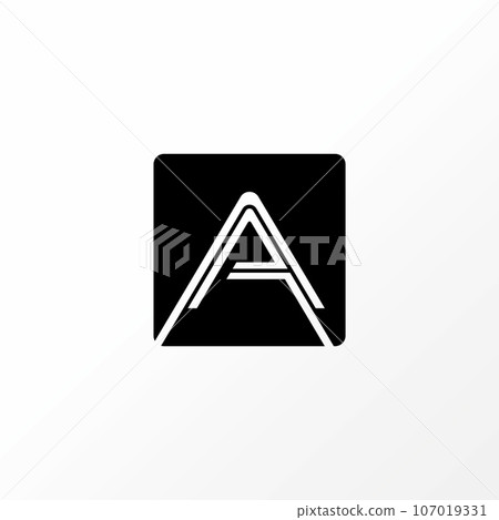 Logo design graphic concept creative abstract premium vector stock sign letter initial A font double lines on rectangular. Related monogram typography Logo design graphic concept creative abstract premium vector stock sign letter initial A font double lines on rectangular. Related monogram typography 107019331