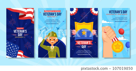 Veterans Day Social Media Stories Flat Cartoon Hand Drawn Templates Background Illustration Veterans Day Social Media Stories Flat Cartoon Hand Drawn Templates Background Illustration 107019850