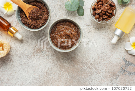 Handmade coffee scrub. Handmade coffee scrub. 107020732