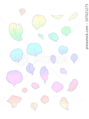 rainbow colored rose petals 107021273