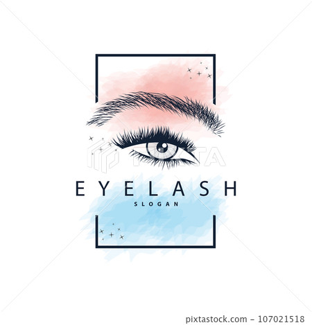 Simple Eyelash Logo Minimalist Abstract Design Templet Illustration Symbol Simple Eyelash Logo Minimalist Abstract Design Templet Illustration Symbol 107021518