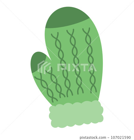 Flat Winter Mittens Element. Christmas Event. Vector Illustration Flat Winter Mittens Element. Christmas Event. Vector Illustration 107021590