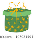 Flat Christmas Giftbox Element. Christmas Event. Vector Illustration 107021594