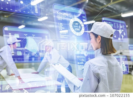 people working in a high-tech factory people working in a high-tech factory 107022155