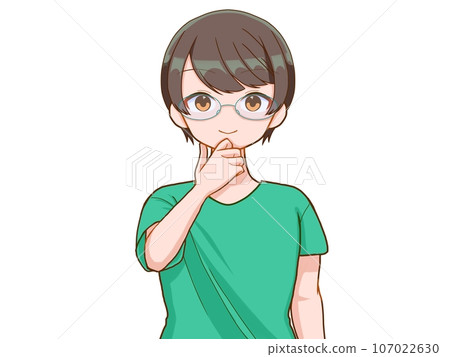 一個戴眼鏡的男人看起來很高興 107022630