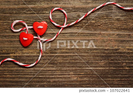 .Two hearts tied 107022641
