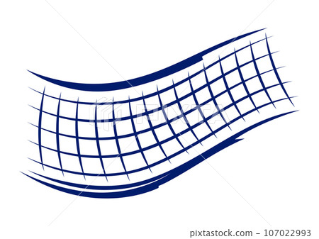 Volleyball net illustration. Sport club item or symbol. Volleyball net illustration. Sport club item or symbol. 107022993