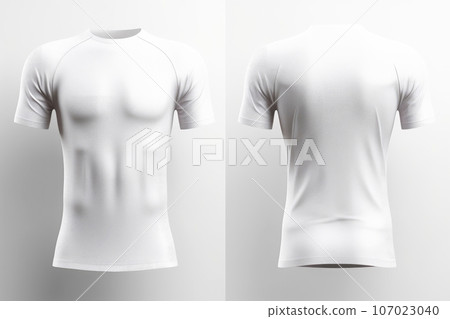 Mockup sports football team uniforms white shirt, Generative AI illustration 107023040