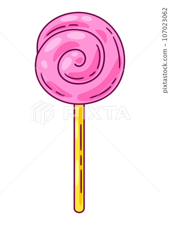 Lollipop candy illustration. Image for confectionery or candy shop. Lollipop candy illustration. Image for confectionery or candy shop. 107023062