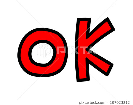 OK字元紅色 OK字元紅色 107023212