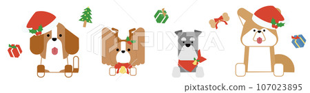 可愛狗狗上半身（聖誕節）套裝B 107023895