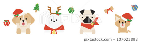 可愛狗狗上半身(聖誕節)套裝E 107023898